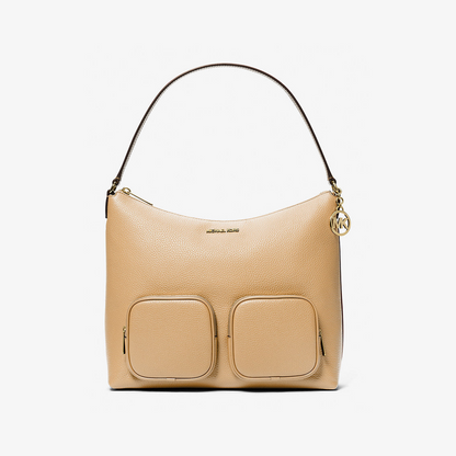 Merritt Large Pebbled Leather Cargo Shoulder Bag