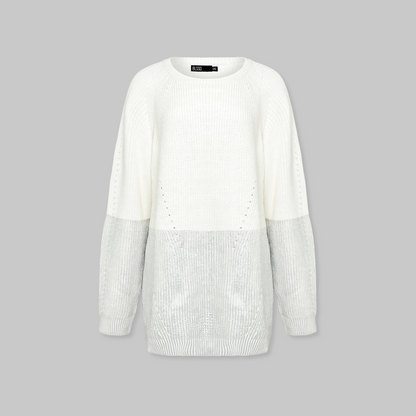 METALLIC EDGE KNIT SWEATER