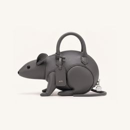 Mia Mouse Top Handle Bag - Gray