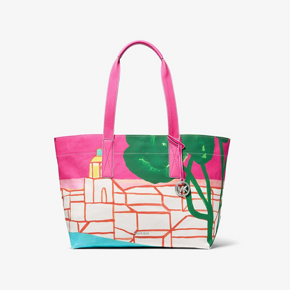 Michael Kors X Christina Zimpel Large Cotton Canvas Tote Bag