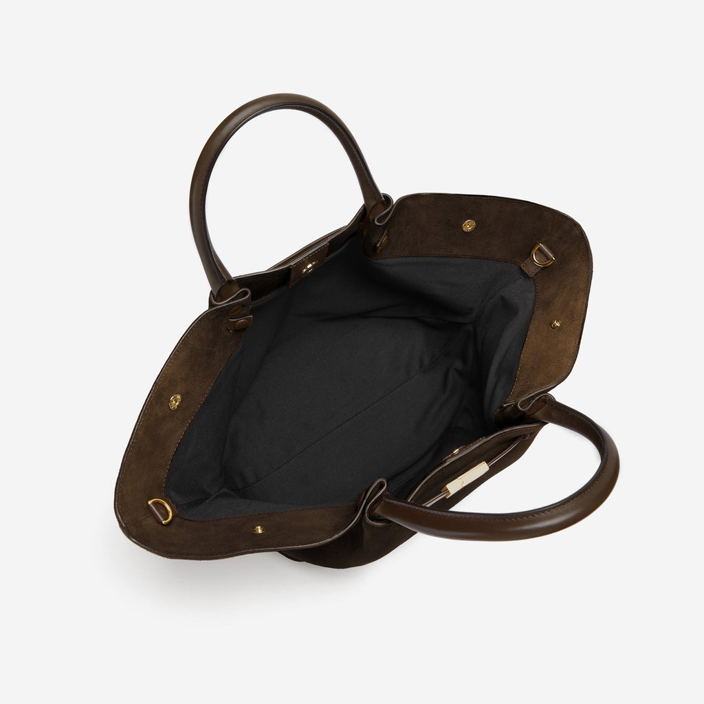 DeMellier The Midi New York mocha suede & mocha smooth