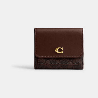 Mila Small Flap Wallet In Signature Canvas