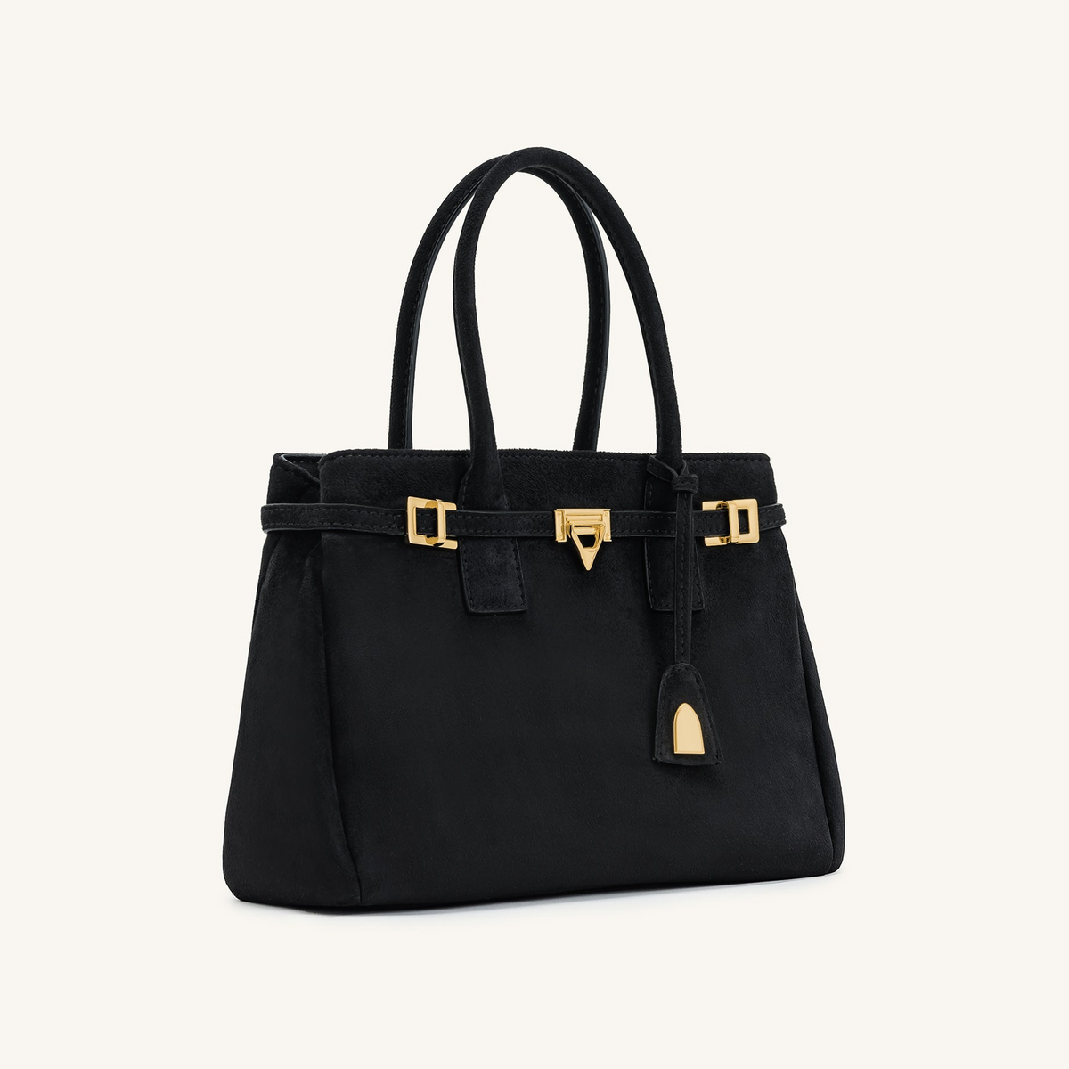 Miley Belt Embellished Tote Bag - Black