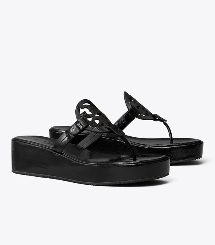 MILLER PATENT WEDGE SANDAL