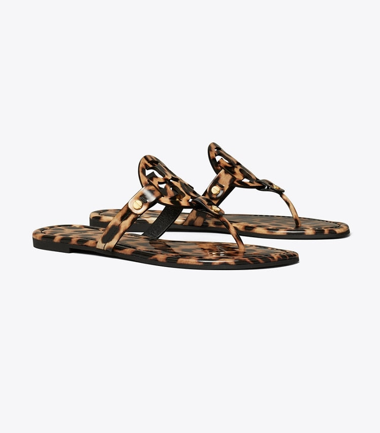 MILLER PRINTED PATENT SANDAL