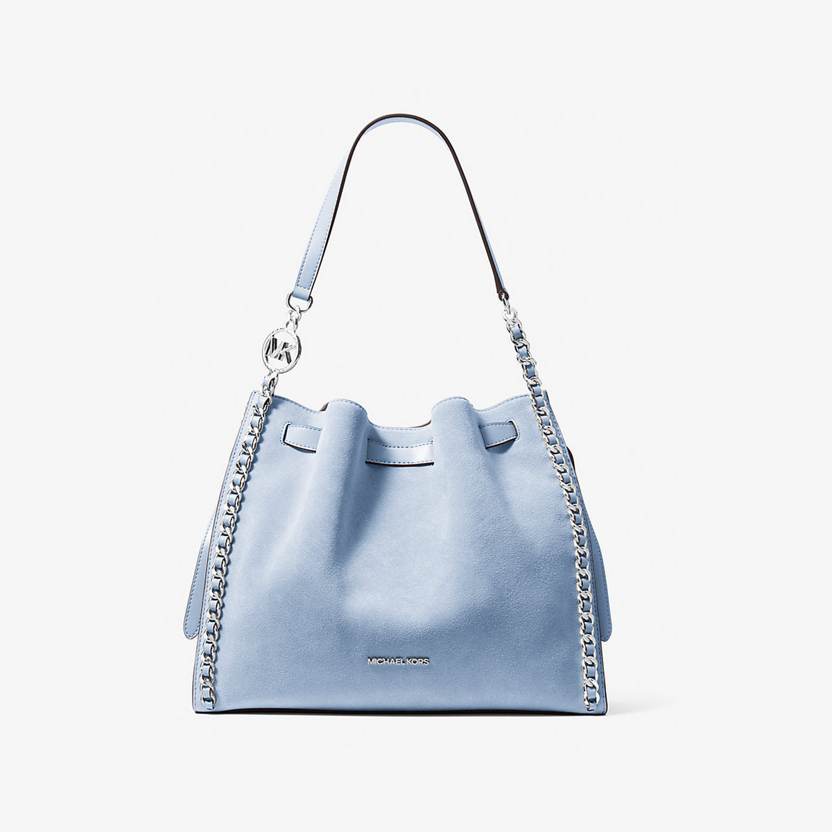 Mina Large Suede Chain Shoulder Bag