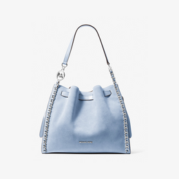 Mina Large Suede Chain Shoulder Bag
