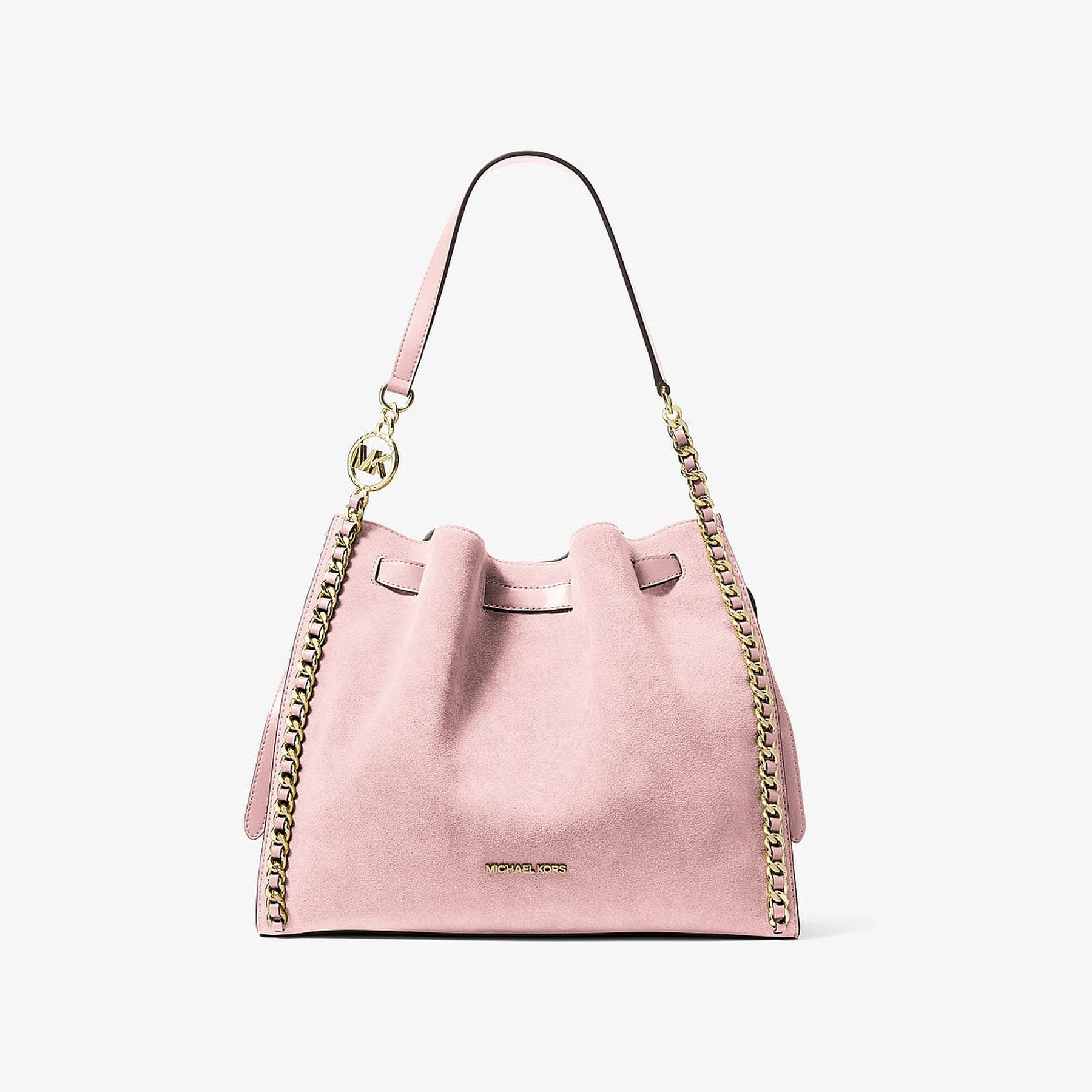 Mina Large Suede Chain Shoulder Bag