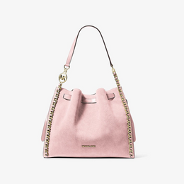 Mina Large Suede Chain Shoulder Bag