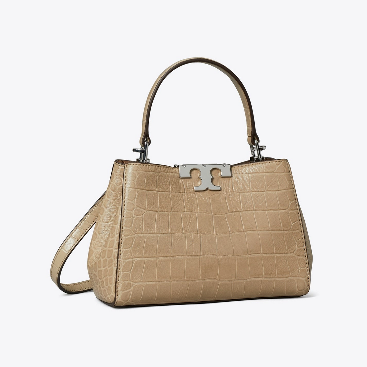 Mini Eleanor Soft Croc-Embossed Satchel
