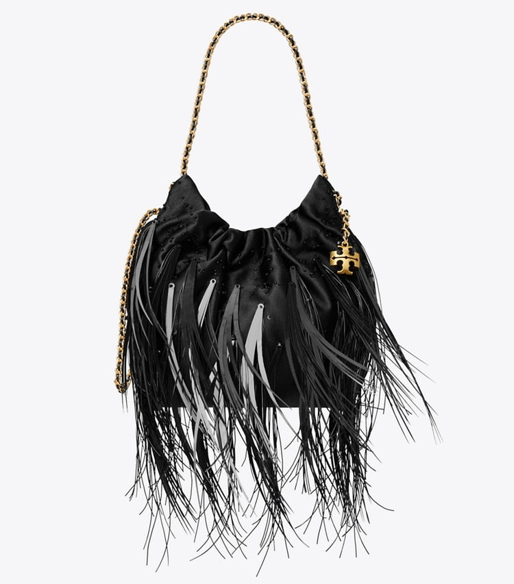 Mini Fleming Feather Hobo Bag