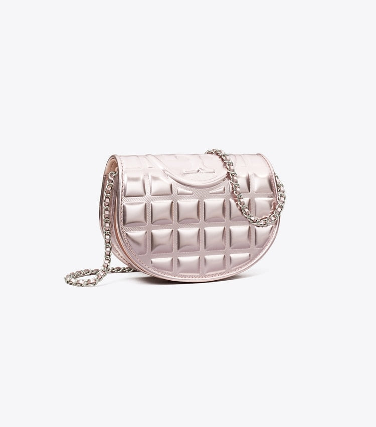 Mini Fleming Metallic Square Quilt Crossbody