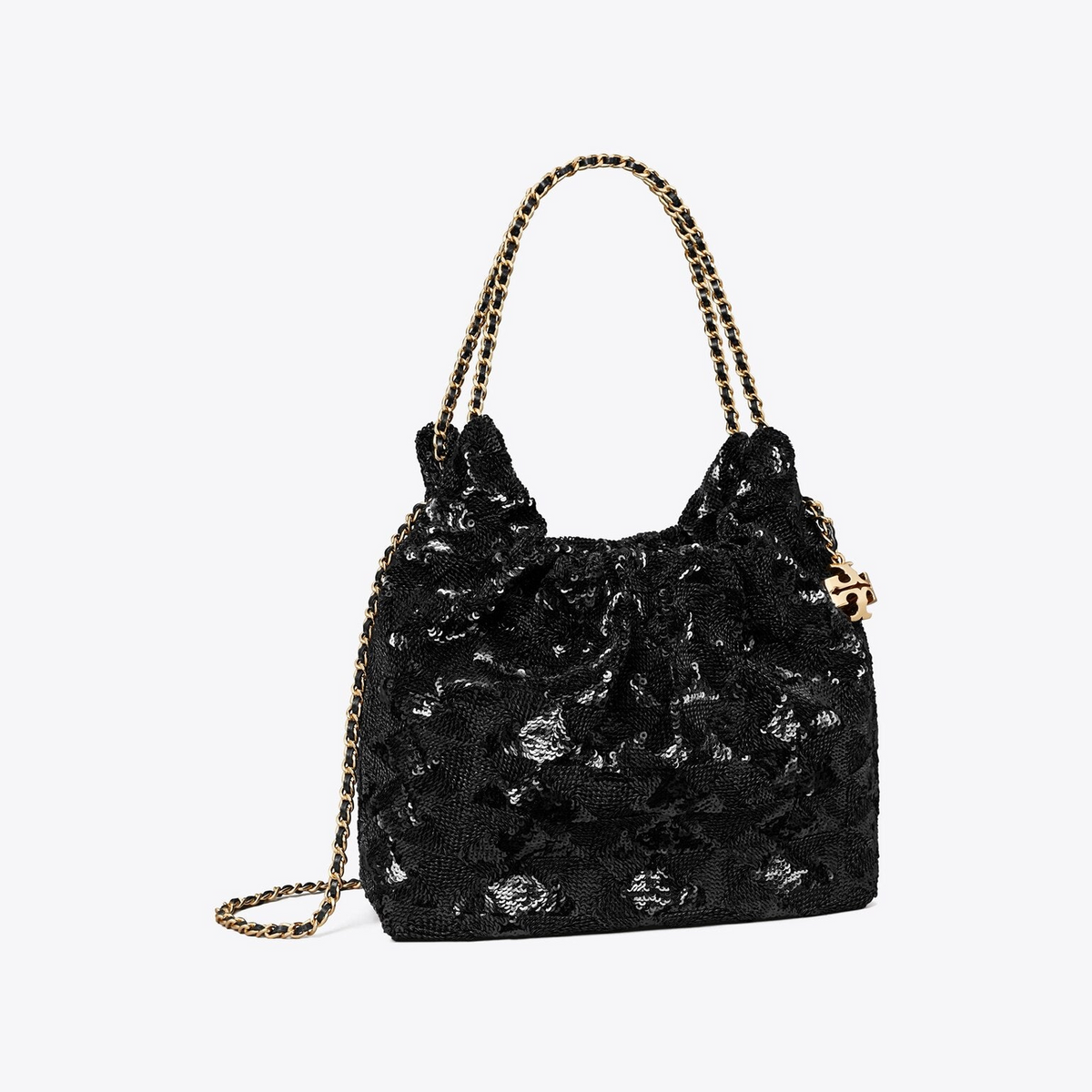 Mini Fleming Sequin Hobo Bag