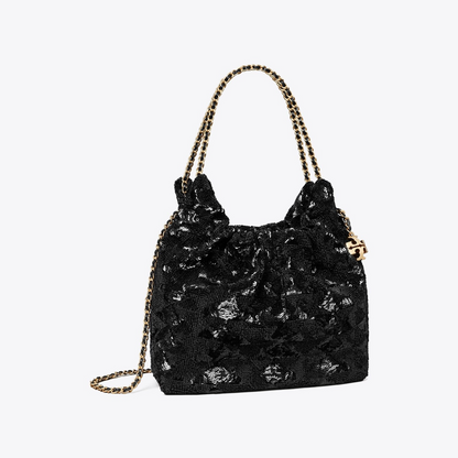 Mini Fleming Sequin Hobo Bag