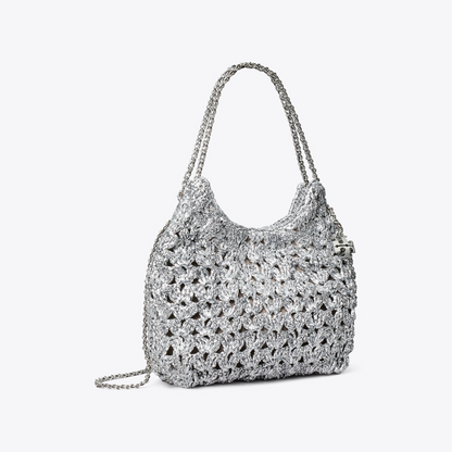 Mini Fleming Woven Hobo Bag