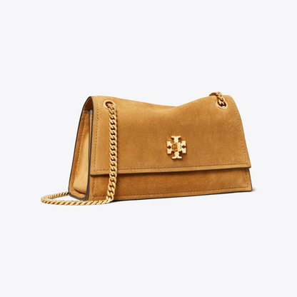 Mini Kira Turnlock Suede Shoulder Bag