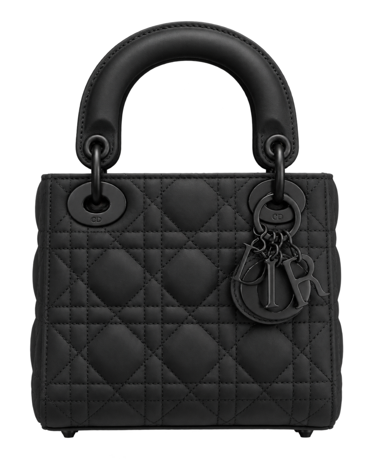 Mini Lady Dior Bag Black Ultramatte Cannage Calfskin