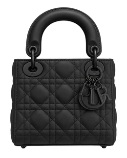 Mini Lady Dior Bag Black Ultramatte Cannage Calfskin