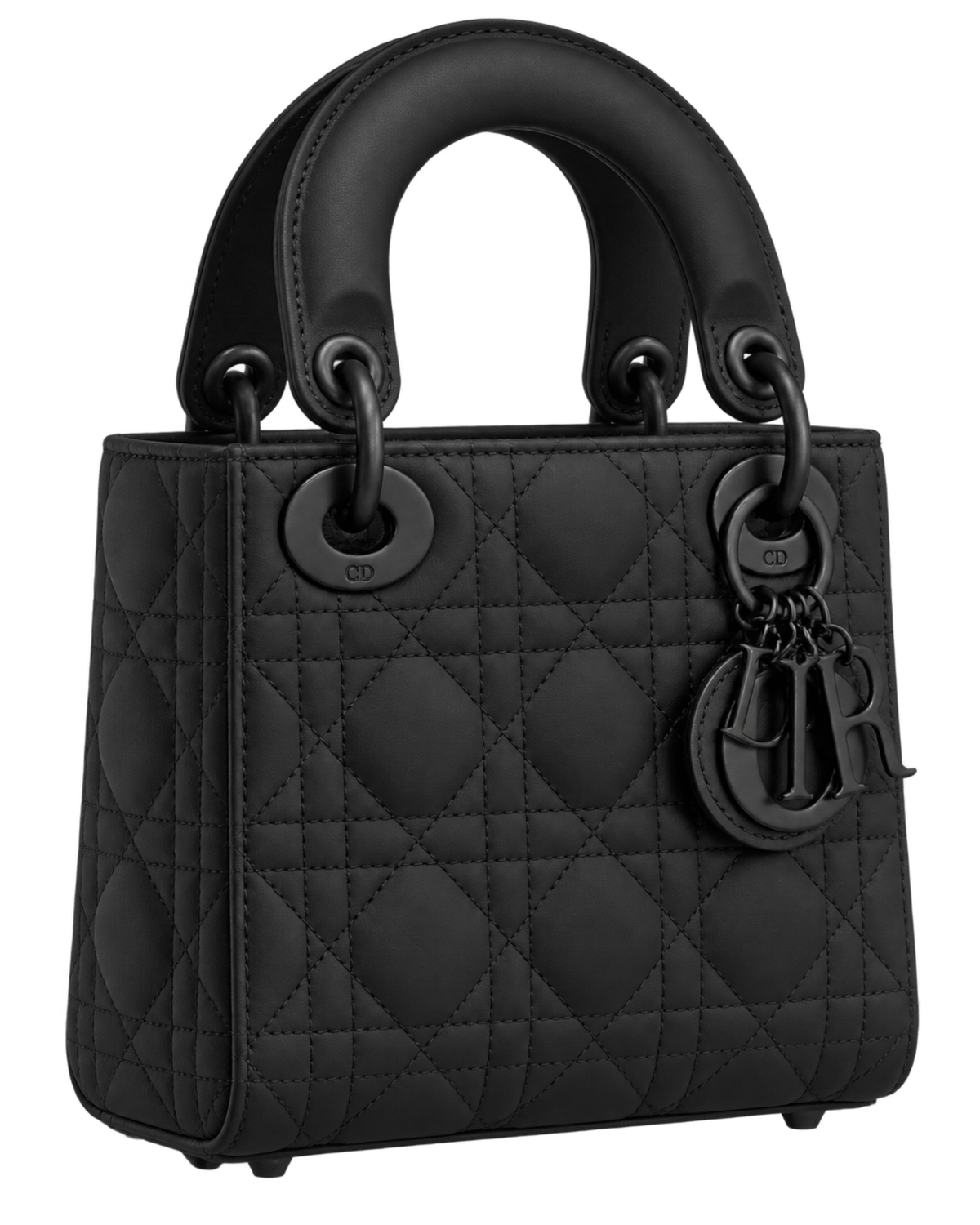 Mini Lady Dior Bag Black Ultramatte Cannage Calfskin