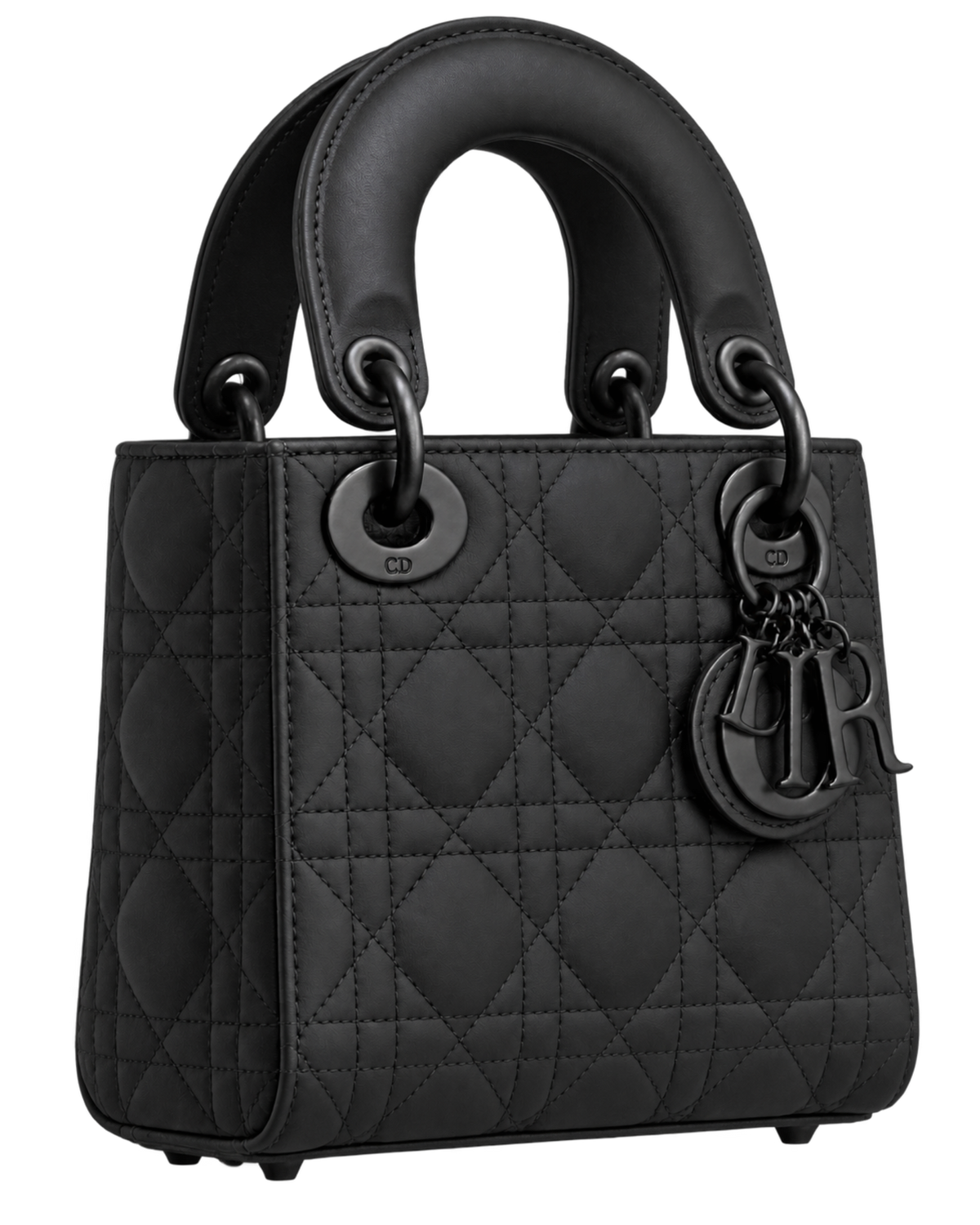 Mini Lady Dior Bag Black Ultramatte Cannage Calfskin