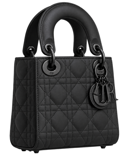 Mini Lady Dior Bag Black Ultramatte Cannage Calfskin