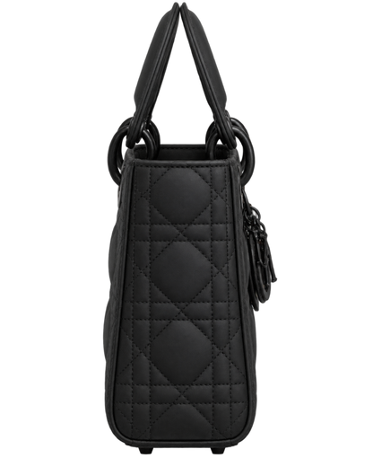 Mini Lady Dior Bag Black Ultramatte Cannage Calfskin