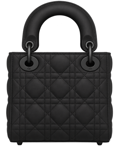 Mini Lady Dior Bag Black Ultramatte Cannage Calfskin
