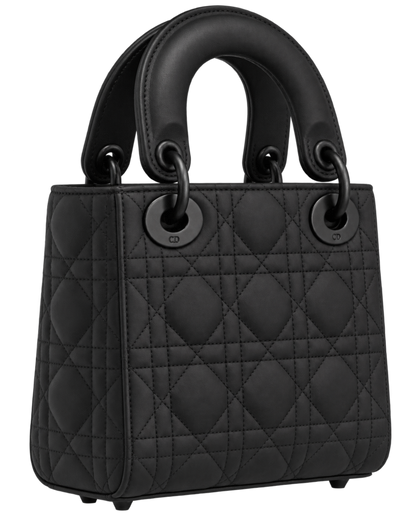 Mini Lady Dior Bag Black Ultramatte Cannage Calfskin