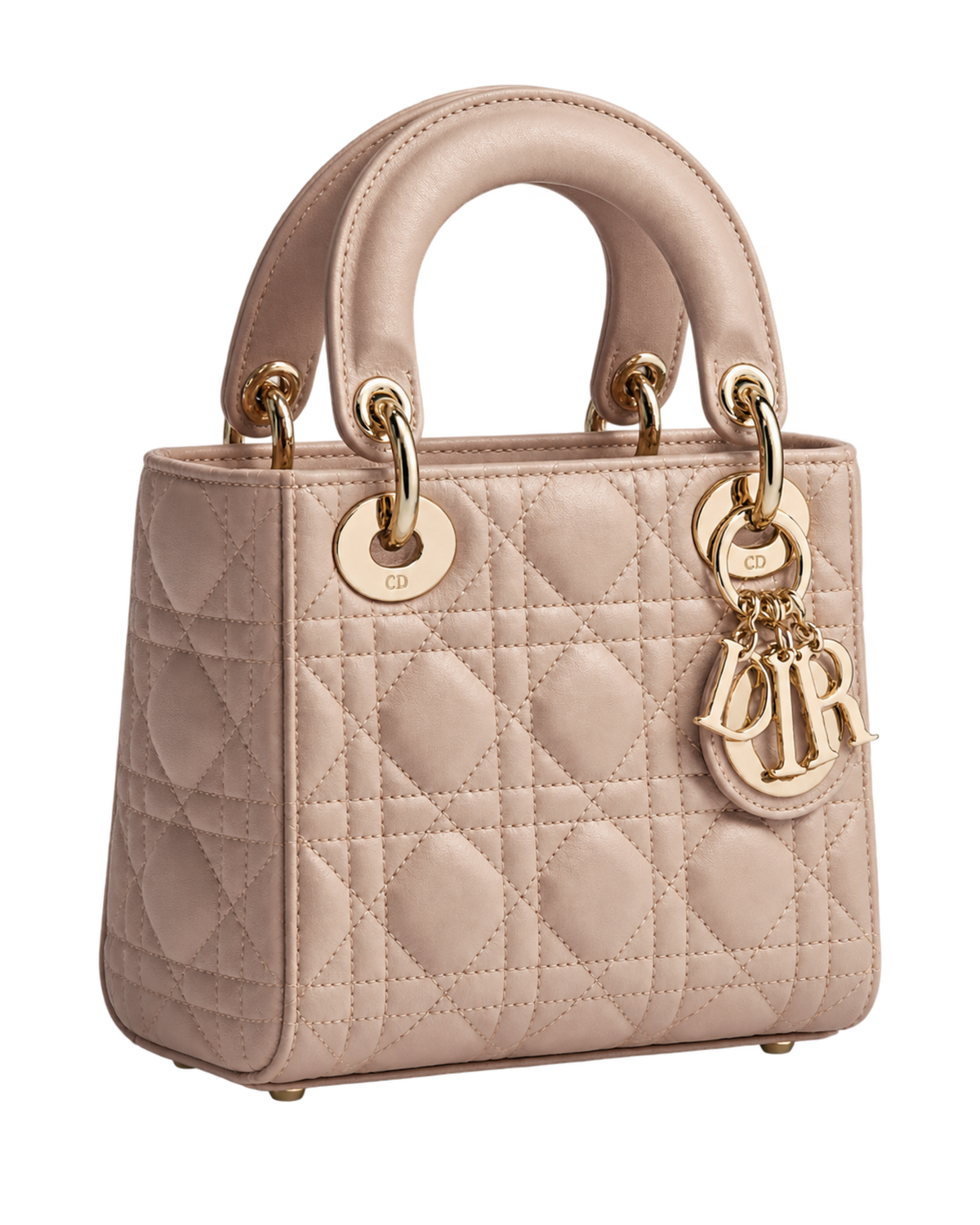 Mini Lady Dior Bag Powder Beige Cannage Lambskin