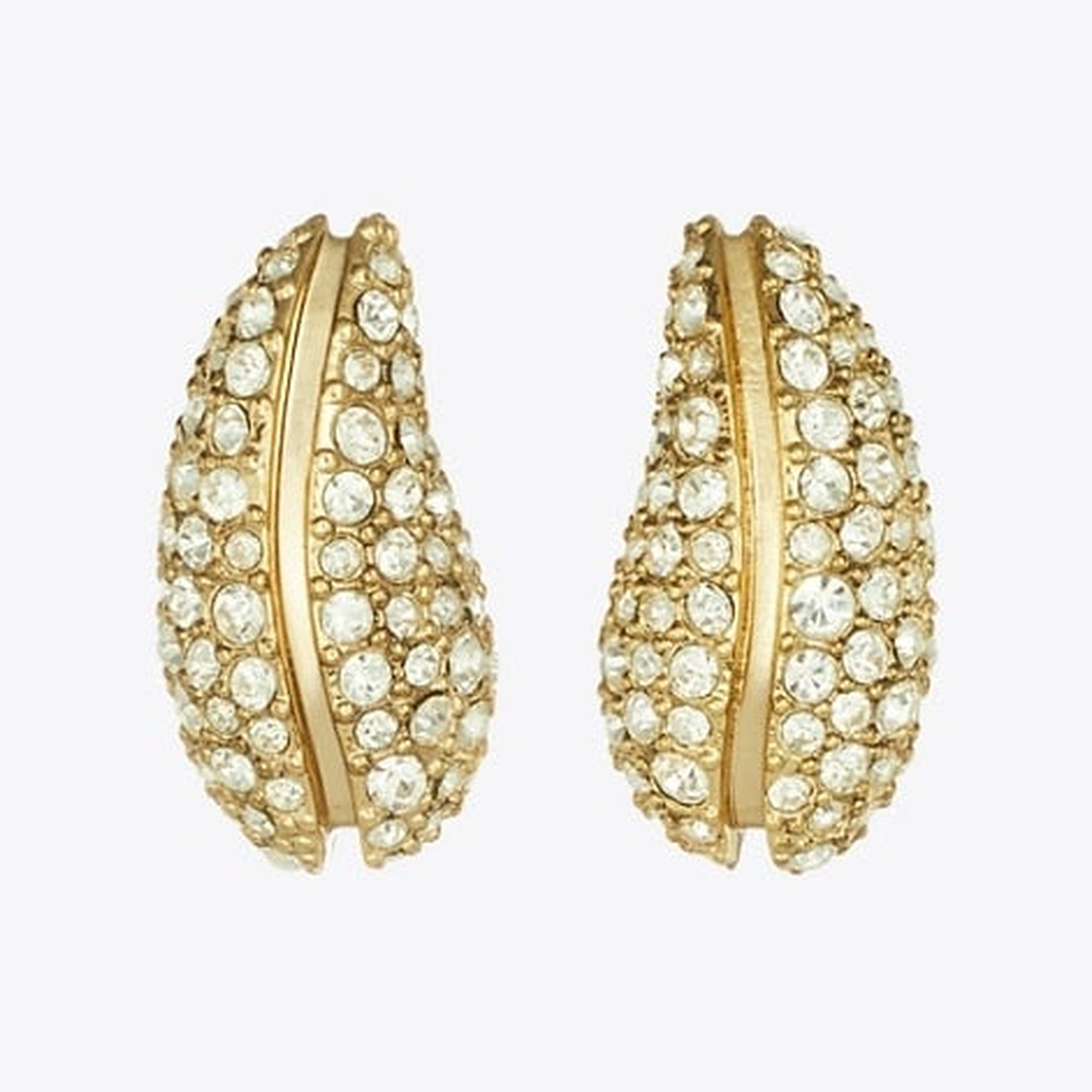 Mini Pierced Pavé Earrings