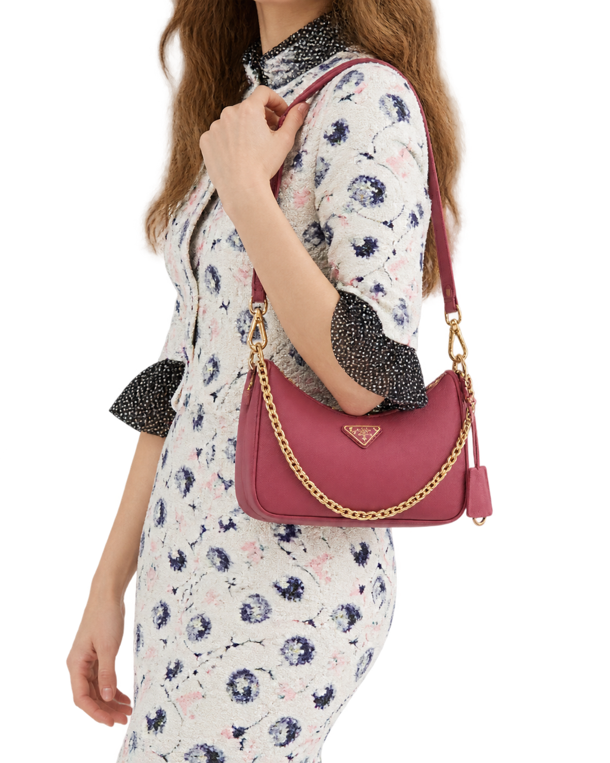 Mini Saffiano Leather Re-Edition Shoulder Bag