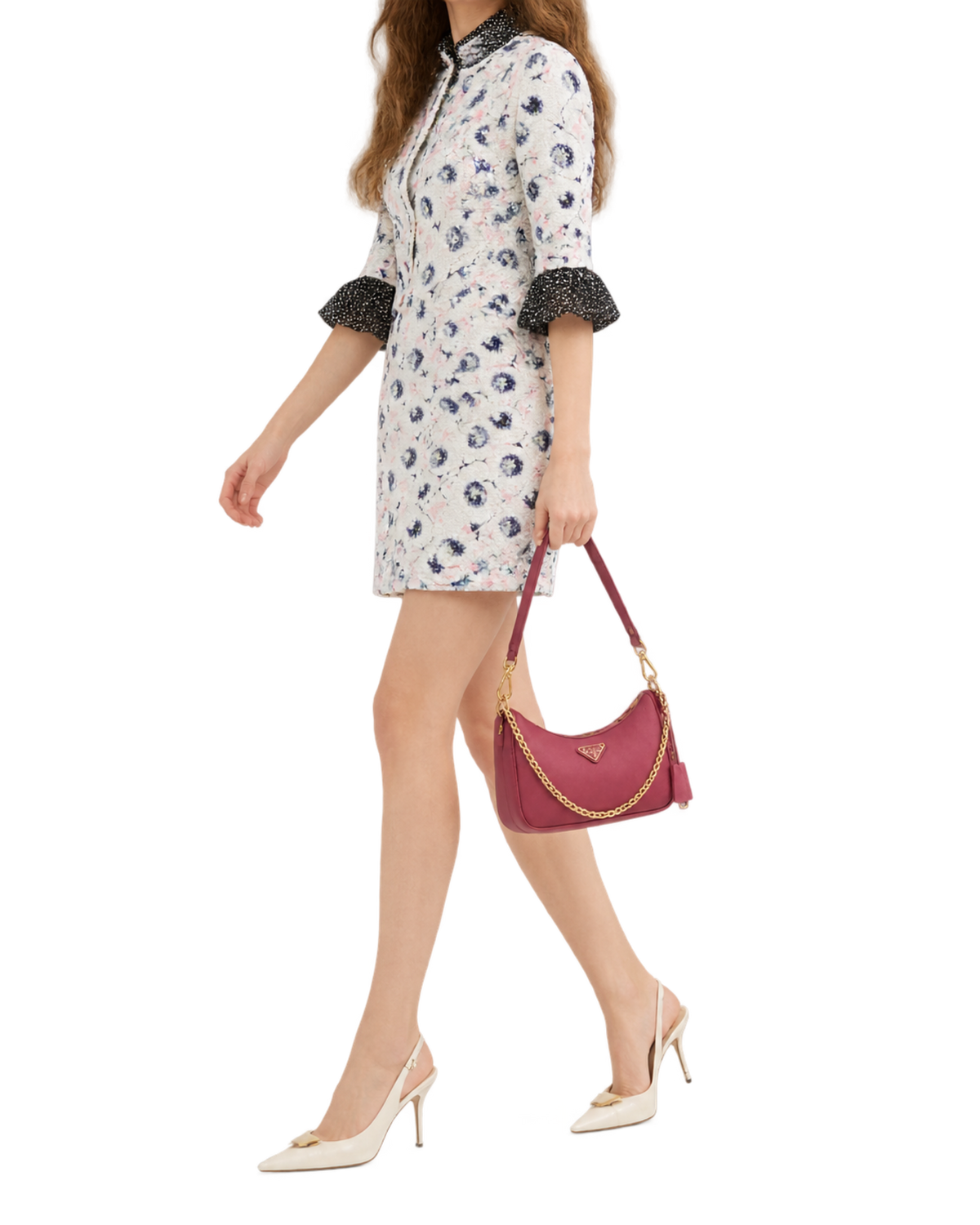 Mini Saffiano Leather Re-Edition Shoulder Bag