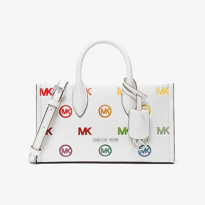 Mirella Small Rainbow Logo Embossed Convertible Crossbody Bag