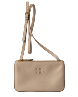 Miu Miu  leather pouch with embossed logo