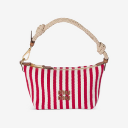 Miu Miu striped rope-handle mini bag