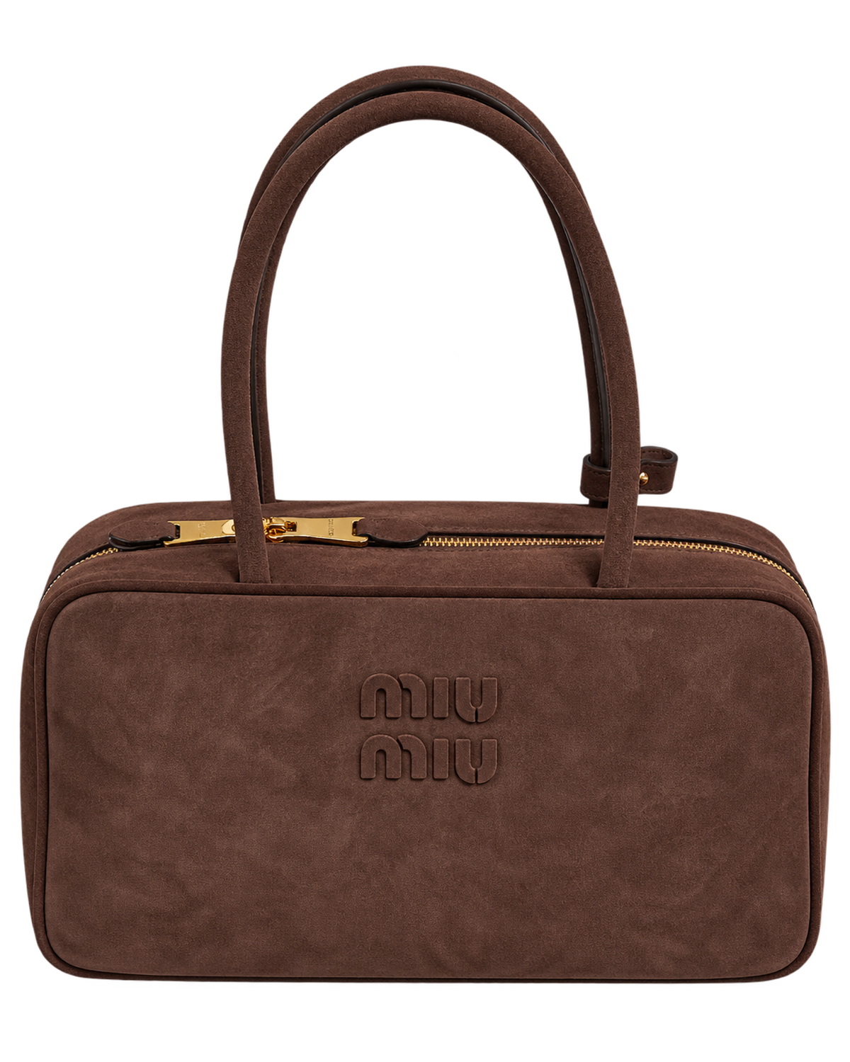 Miu Miu Suede Beau bag In Dark Brown