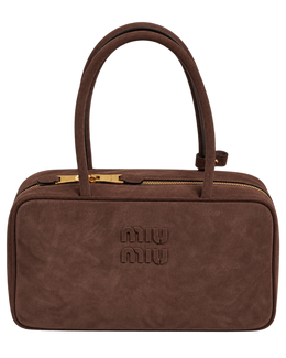 Miu Miu Suede Beau bag In Dark Brown