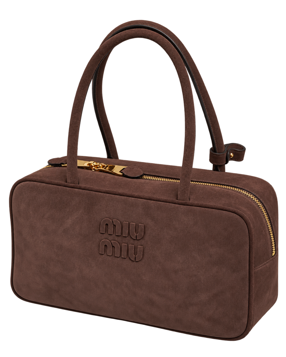 Miu Miu Suede Beau bag In Dark Brown