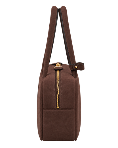 Miu Miu Suede Beau bag In Dark Brown