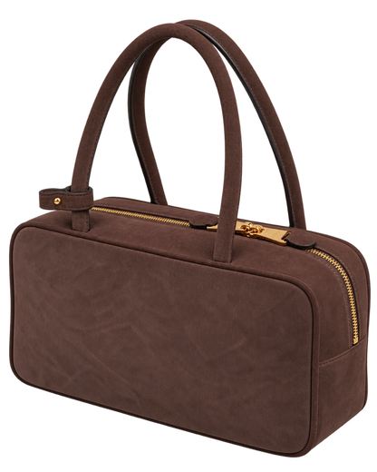 Miu Miu Suede Beau bag In Dark Brown