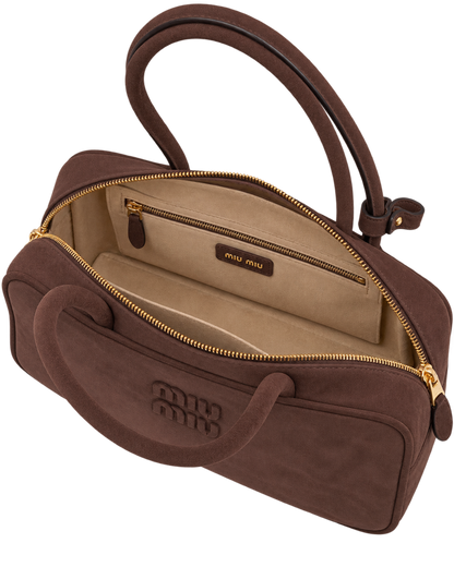 Miu Miu Suede Beau bag In Dark Brown