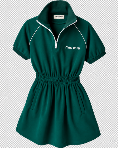 Miu Miu Technical Jersey Mini Dress