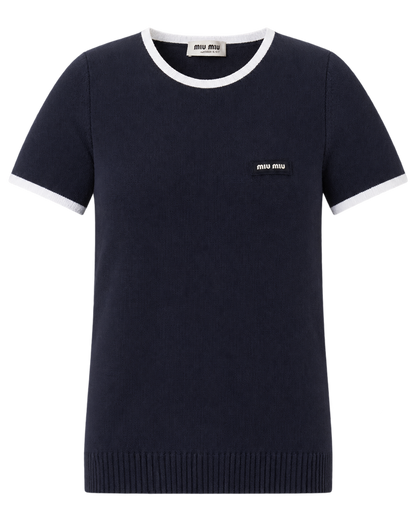 Miu Miu  Technical Yarn Crew-Neck Sweater