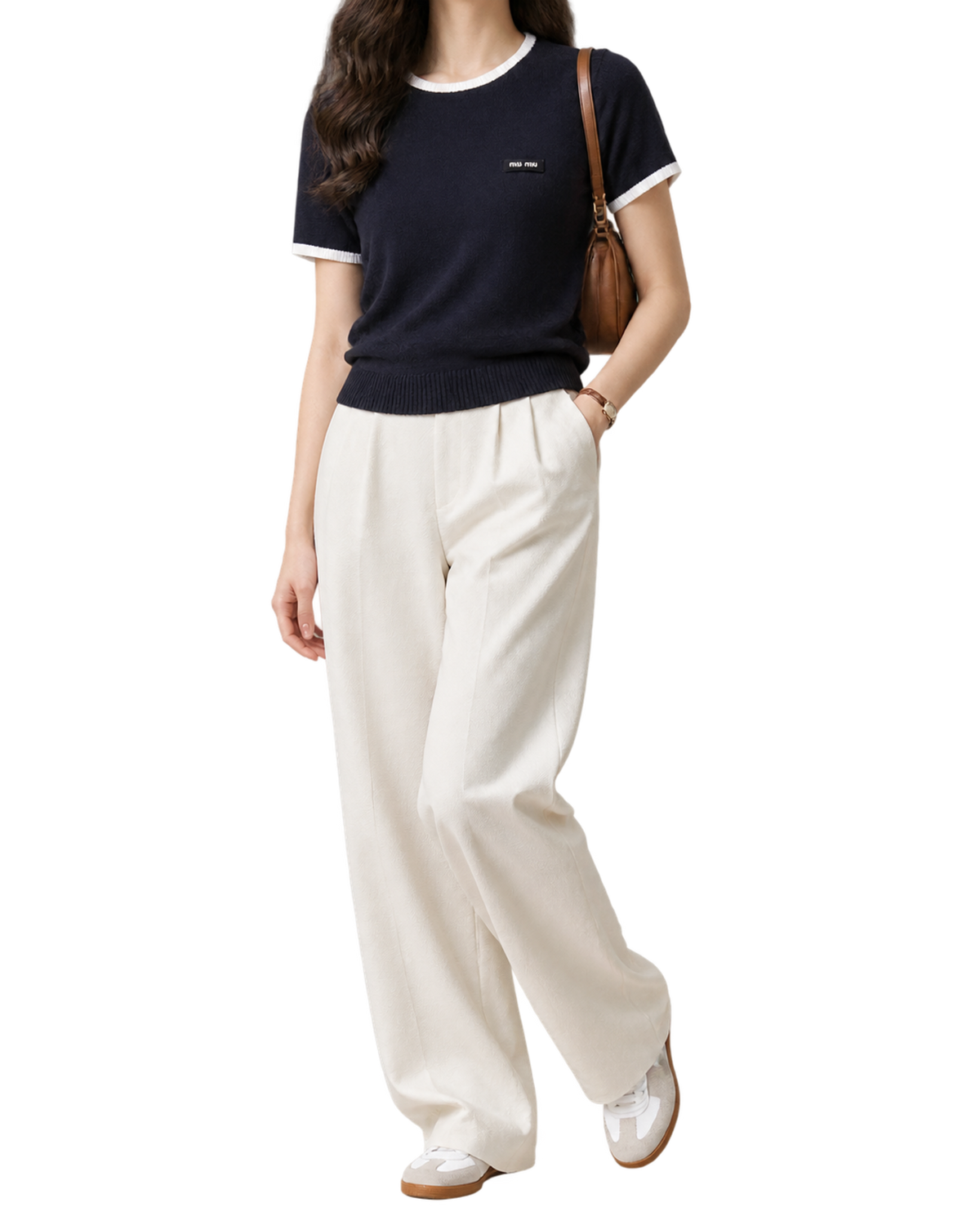 Miu Miu  Technical Yarn Crew-Neck Sweater