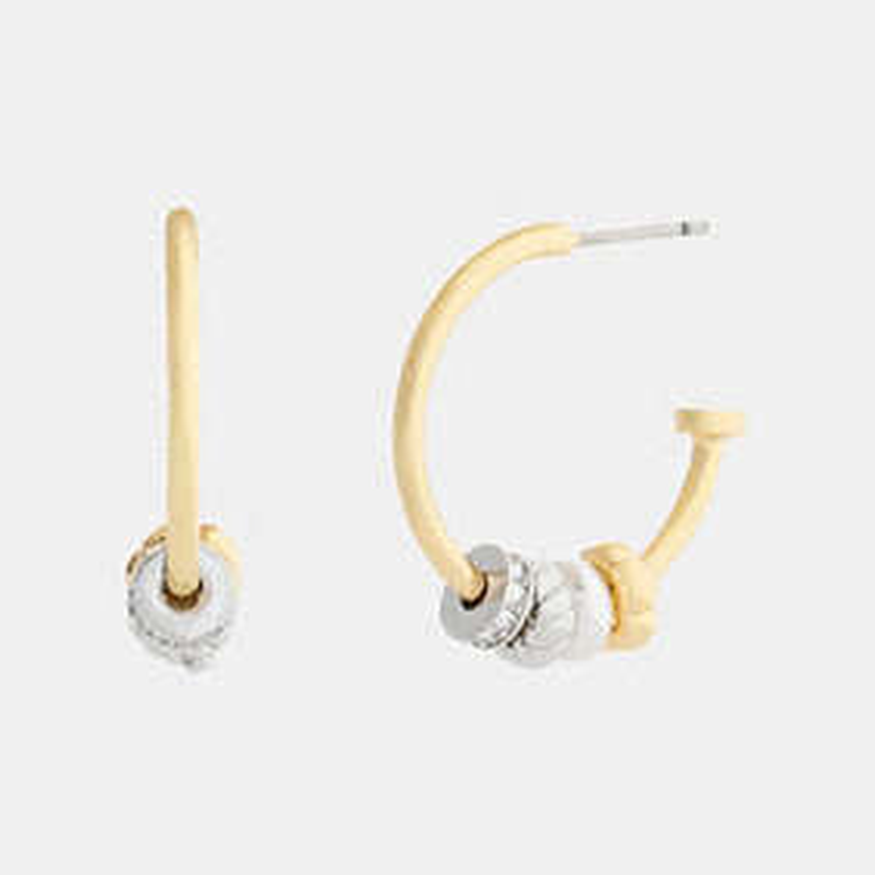 Mixed Rondelle Hoop Earrings
