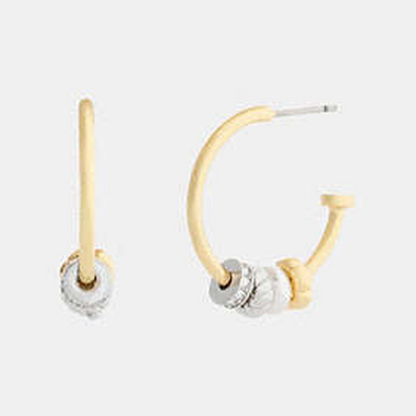 Mixed Rondelle Hoop Earrings