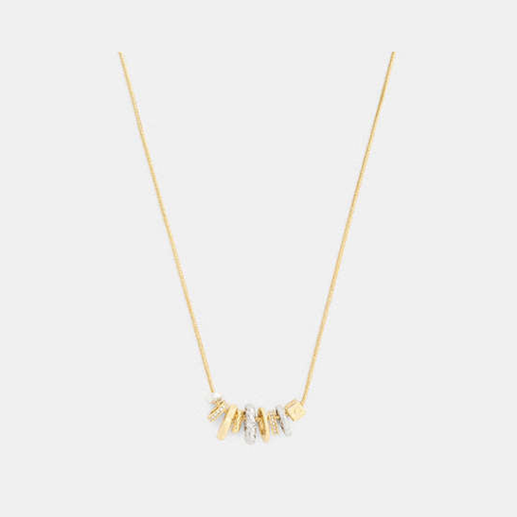 Mixed Rondelle Pendant Necklace
