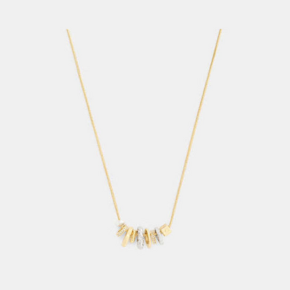 Mixed Rondelle Pendant Necklace