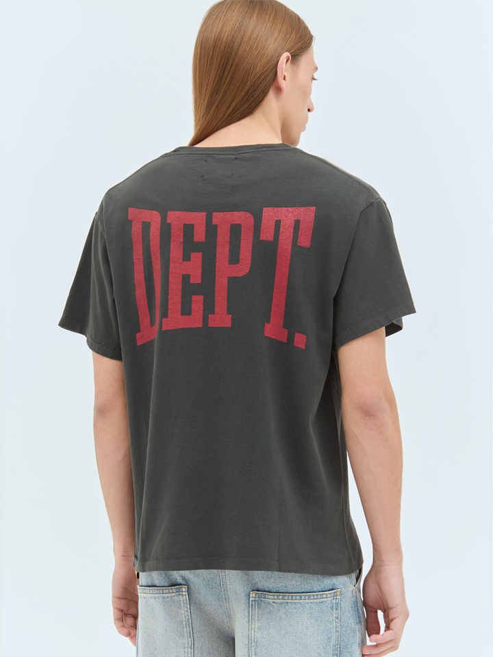 Gallery Dept Dept Gym Red Logo T-Shirt in Vintage Black