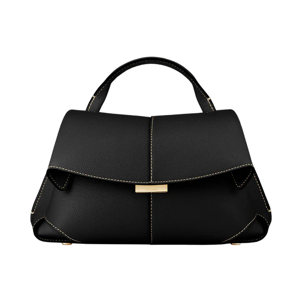 Mokki Mini Edition Textured Black with Ecru Stitching